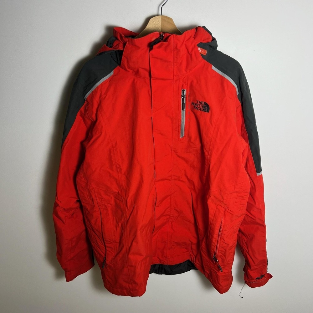 The North Face Jacket Mens Large Red Hooded Insulated Parka Ski Winter Outdoor